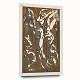 Abstract Modern Wall Art - Dynamic Nude Figures with Earthy Tones