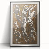 Abstract Modern Wall Art - Dynamic Nude Figures with Earthy Tones