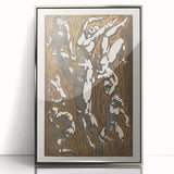 Abstract Modern Wall Art - Dynamic Nude Figures with Earthy Tones