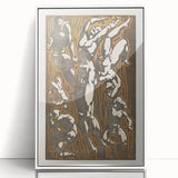 Abstract Modern Wall Art - Dynamic Nude Figures with Earthy Tones