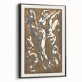 Abstract Modern Wall Art - Dynamic Nude Figures with Earthy Tones