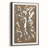 Abstract Modern Wall Art - Dynamic Nude Figures with Earthy Tones