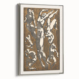 Abstract Modern Wall Art - Dynamic Nude Figures with Earthy Tones