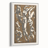Abstract Modern Wall Art - Dynamic Nude Figures with Earthy Tones