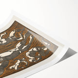 Abstract Modern Wall Art - Dynamic Nude Figures with Earthy Tones