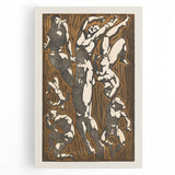 Abstract Modern Wall Art - Dynamic Nude Figures with Earthy Tones
