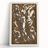 Abstract Modern Wall Art - Dynamic Nude Figures with Earthy Tones