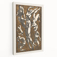 Abstract Modern Wall Art - Dynamic Nude Figures with Earthy Tones