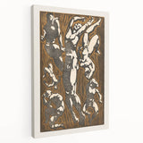 Abstract Modern Wall Art - Dynamic Nude Figures with Earthy Tones