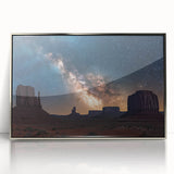 Framed acrylic artwork showcasing a breathtaking landscape of cliffs, highlighted by silver accents, perfect for modern home decor and enhancing interior spaces.