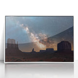 Framed acrylic artwork showcasing a stunning cliff landscape with vibrant colors and intricate details, set in a sleek white frame, perfect for home decor.