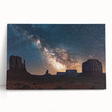 Vibrant stretched canvas artwork depicting a dramatic cliff landscape at sunset, showcasing rich colors and textures, ideal for home decor enhancement.