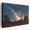 Stretched canvas artwork depicting a scenic landscape of rugged cliffs under a vibrant sunset, showcasing rich colors and dramatic textures, perfect for home decor.