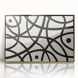 Modern Dining Room Art - Abstract Black and White Line Print