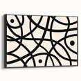 Modern Dining Room Art - Abstract Black and White Line Print