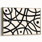 Modern Dining Room Art - Abstract Black and White Line Print