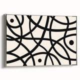 Modern Dining Room Art - Abstract Black and White Line Print