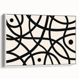 Modern Dining Room Art - Abstract Black and White Line Print