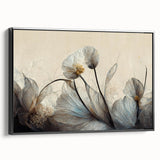 Ethereal Floral Elegance – Modern Neutral Wall Art for Living Room