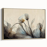 Ethereal Floral Elegance – Modern Neutral Wall Art for Living Room