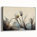 Ethereal Floral Elegance – Modern Neutral Wall Art for Living Room