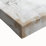 Close-up of an abstract architectural wall art design on stretched canvas, showcasing vibrant colors and geometric patterns, ideal for modern decor.