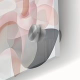 Close-up of a vibrant abstract geometric design on acrylic glass, showcasing intricate patterns in bold colors, ideal for modern home decor or art collections.