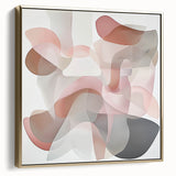 Abstract geometric framed canvas artwork featuring silver and gold tones, showcasing a modern design ideal for contemporary home decor. The piece is elegantly framed, highlighting its intricate patterns and textures, perfect for enhancing any living space.