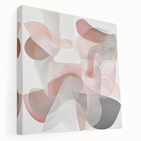 Abstract geometric stretched canvas artwork featuring vibrant colors and dynamic shapes, showcasing a modern design ideal for contemporary decor. Perfect for art enthusiasts and interior designers seeking unique wall art to enhance living spaces.