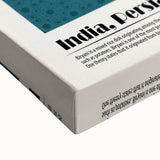 Large art featuring a black and white close-up of various food dishes on stretched canvas, suitable for bedroom wall decor.