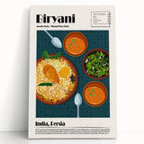 Black and white canvas print featuring an array of various food dishes, ideal for kitchen wall art.