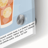 Large abstract wall art on acrylic glass featuring mid-century modernist splashes in vibrant hues, ideal for dining room art.