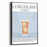 Black and white vintage poster art of a landscape on framed canvas, suitable for bedroom decor.