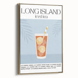 Framed canvas featuring a vintage poster art of a black landscape painting, ideal for bedroom wall art.