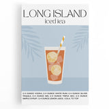 Black and white stretched canvas featuring assorted kitchen utensils, ideal for kitchen wall art.