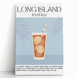 Large black and white stretched canvas depicting various food and drink items, ideal for kitchen wall art.