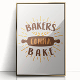 Large art print of a stylized fruit bowl in gold and teal tones on acrylic, framed, mid-century modernist style.