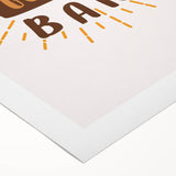 Art deco poster featuring a stylized food illustration on rolled canvas, suitable for dining room wall art.