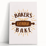 Large black and white stretched canvas featuring a stylized kitchen utensils design, ideal for kitchen wall art.