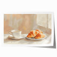 Rolled print of assorted pastries in soft watercolor style, ideal for art wall dining room or bathroom decor.