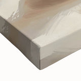 Close-up of a large black and white canvas depicting assorted pastries, suitable for bedroom wall decor.