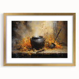 Witch’s Cauldron Halloween Wall Decor - Mystical Oil Painting