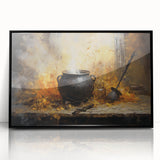 Witch’s Cauldron Halloween Wall Decor - Mystical Oil Painting