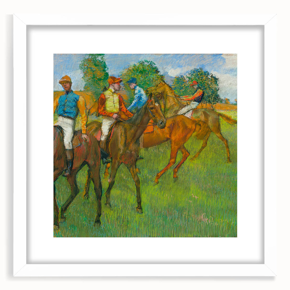 Edgar Degas' Before the Race - Impressionist Equestrian Art Print