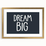 Dream Big Boys Room Wall Art – Kids Wall Art Prints for Playroom