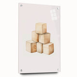 Wooden Toy Blocks Nursery Wall Art – Baby Room Decor Prints