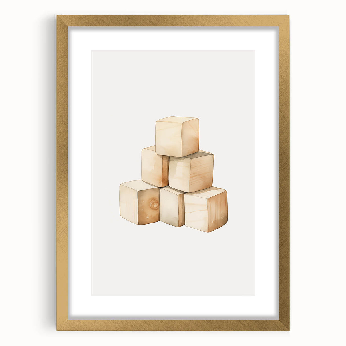 Wooden Toy Blocks Nursery Wall Art – Baby Room Decor Prints