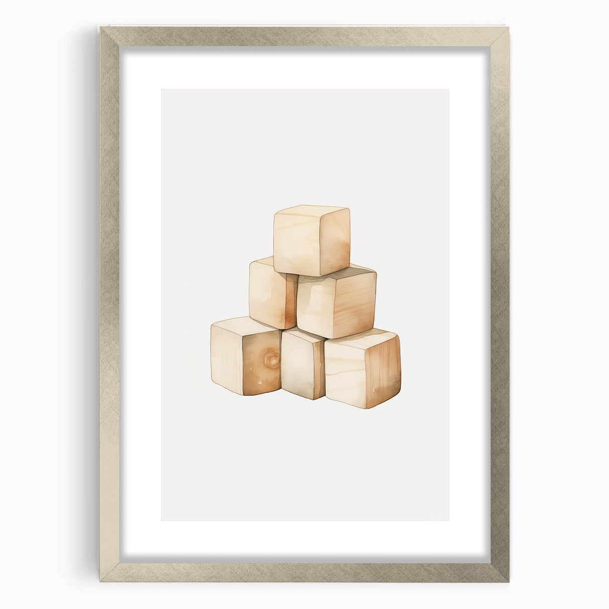 Wooden Toy Blocks Nursery Wall Art – Baby Room Decor Prints