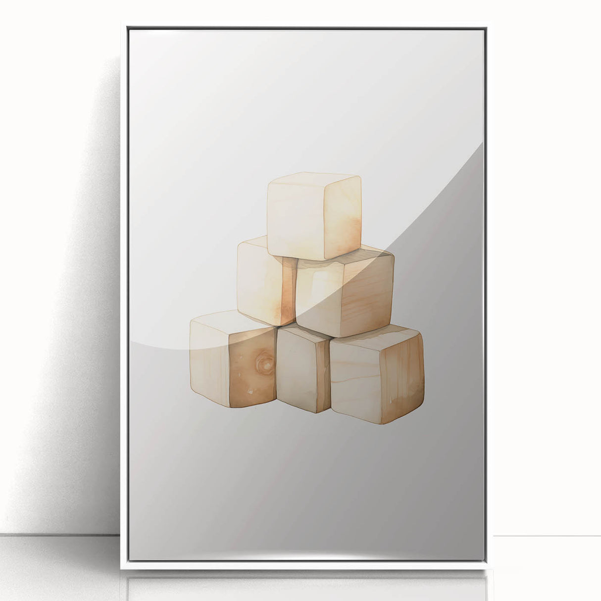 Wooden Toy Blocks Nursery Wall Art – Baby Room Decor Prints