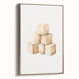 Wooden Toy Blocks Nursery Wall Art – Baby Room Decor Prints